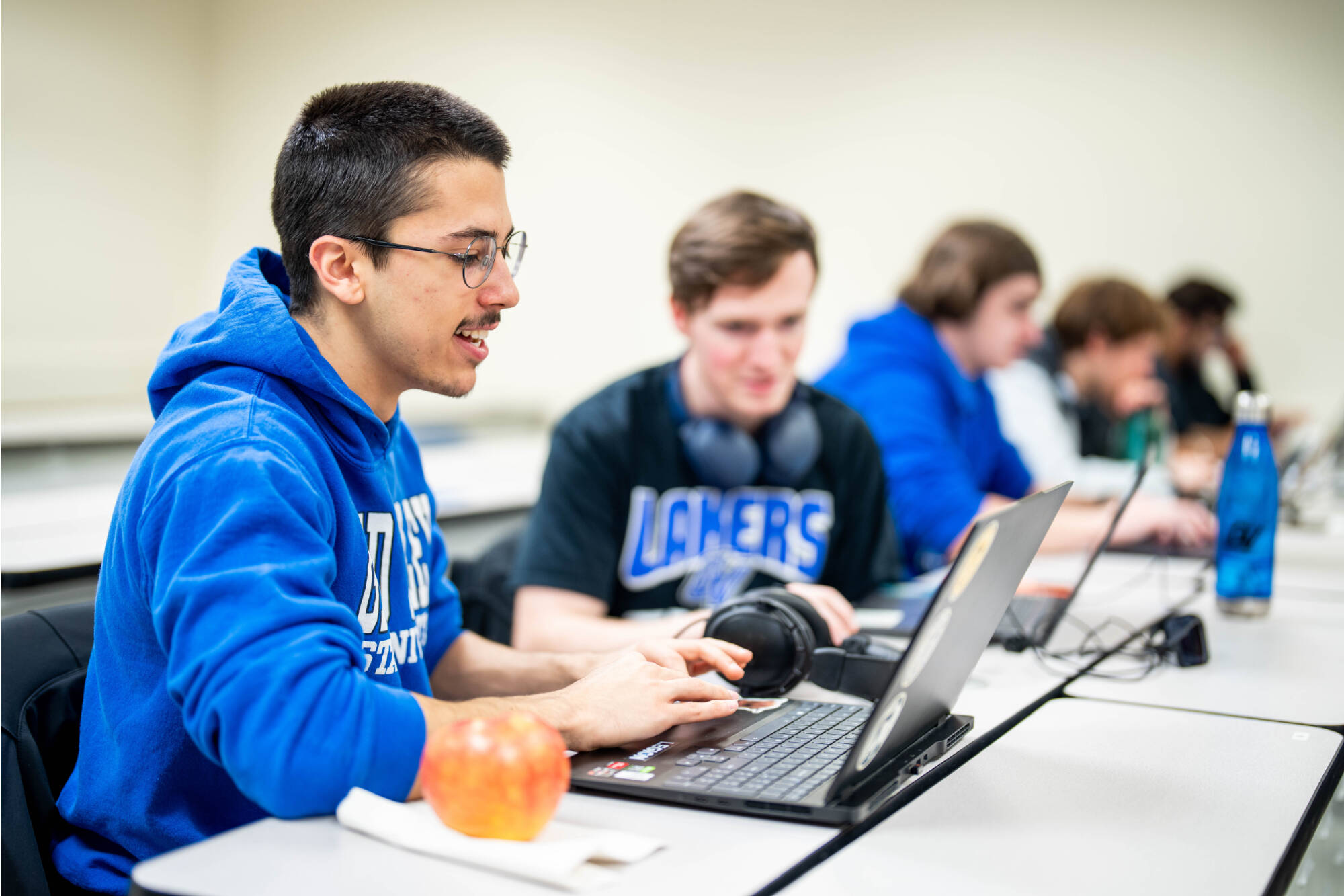 students working on computers